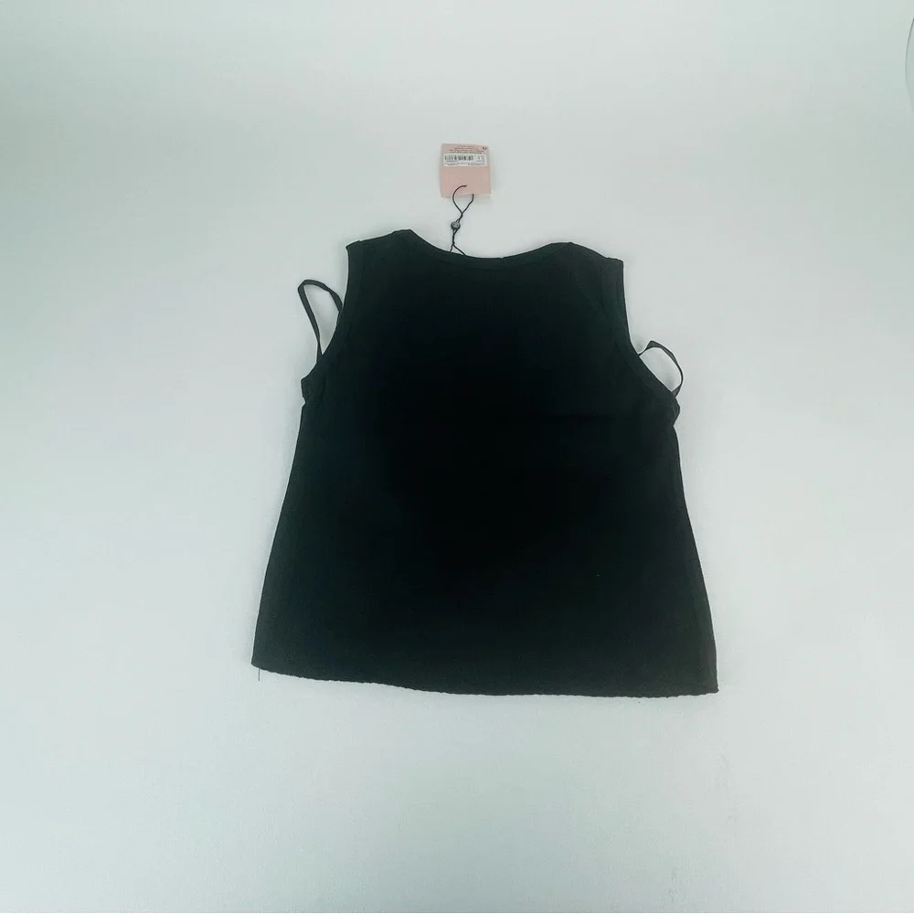 NOTCH NECK SLEEVELESS CROP TOP black - Picture 4 of 5